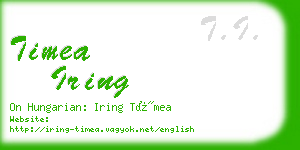 timea iring business card